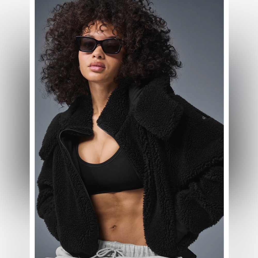 ALO Yoga Black Foxy Sherpa Jacket
